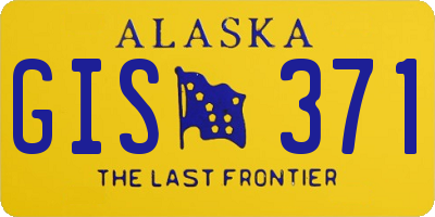 AK license plate GIS371