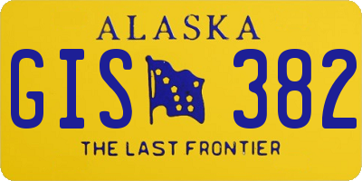 AK license plate GIS382