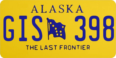 AK license plate GIS398