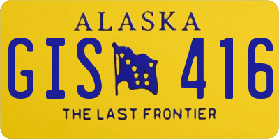 AK license plate GIS416