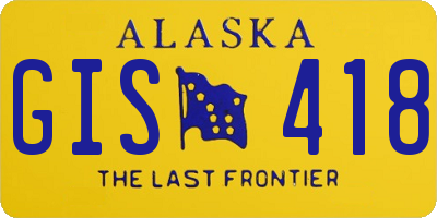AK license plate GIS418