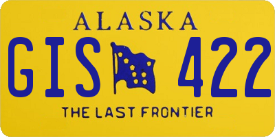 AK license plate GIS422