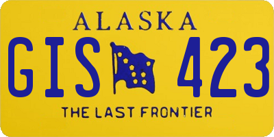AK license plate GIS423