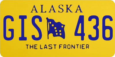 AK license plate GIS436
