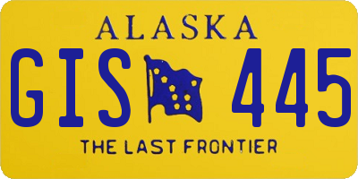 AK license plate GIS445