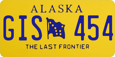 AK license plate GIS454
