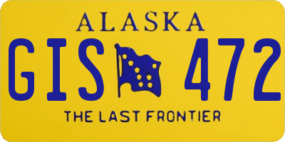 AK license plate GIS472