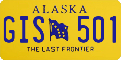 AK license plate GIS501