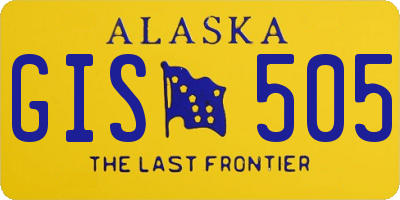 AK license plate GIS505