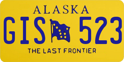 AK license plate GIS523