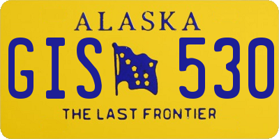AK license plate GIS530