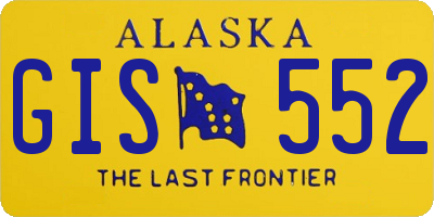 AK license plate GIS552
