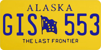 AK license plate GIS553