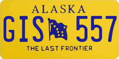 AK license plate GIS557