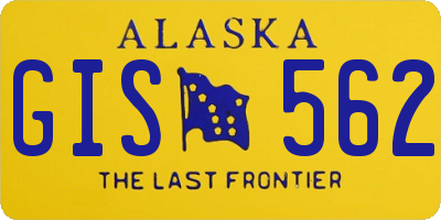 AK license plate GIS562