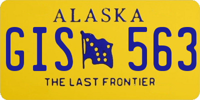 AK license plate GIS563