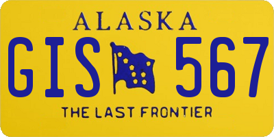 AK license plate GIS567