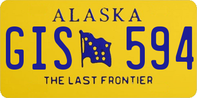 AK license plate GIS594