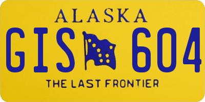 AK license plate GIS604