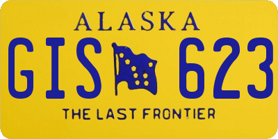 AK license plate GIS623