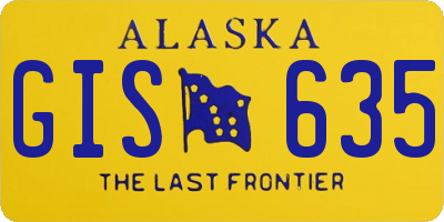 AK license plate GIS635