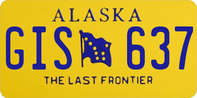 AK license plate GIS637