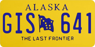 AK license plate GIS641