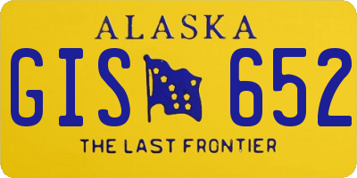AK license plate GIS652