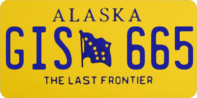 AK license plate GIS665