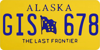 AK license plate GIS678
