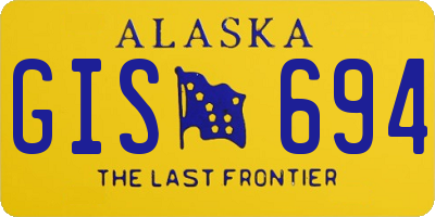 AK license plate GIS694