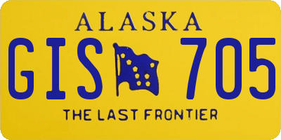 AK license plate GIS705