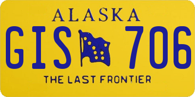 AK license plate GIS706