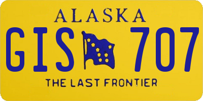 AK license plate GIS707