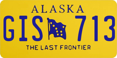 AK license plate GIS713