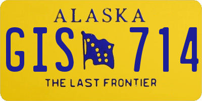 AK license plate GIS714