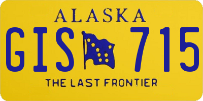 AK license plate GIS715