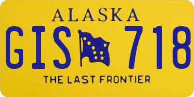 AK license plate GIS718