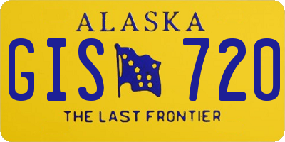 AK license plate GIS720