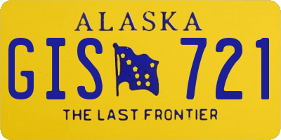 AK license plate GIS721