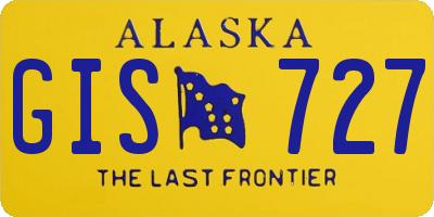AK license plate GIS727