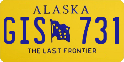 AK license plate GIS731
