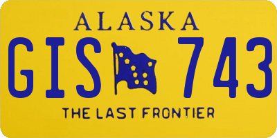 AK license plate GIS743