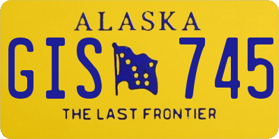 AK license plate GIS745