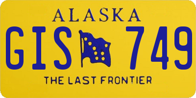 AK license plate GIS749