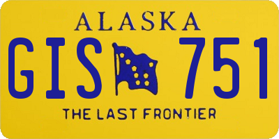 AK license plate GIS751
