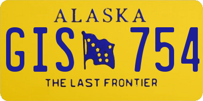 AK license plate GIS754