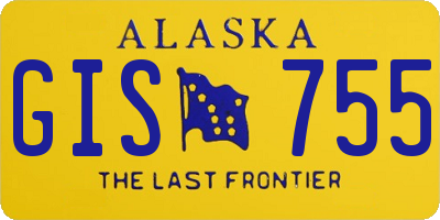 AK license plate GIS755