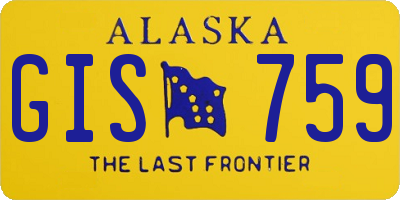 AK license plate GIS759