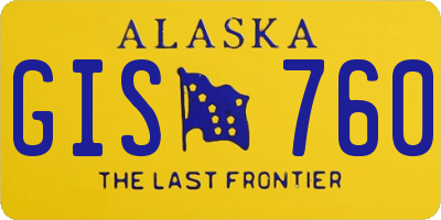 AK license plate GIS760